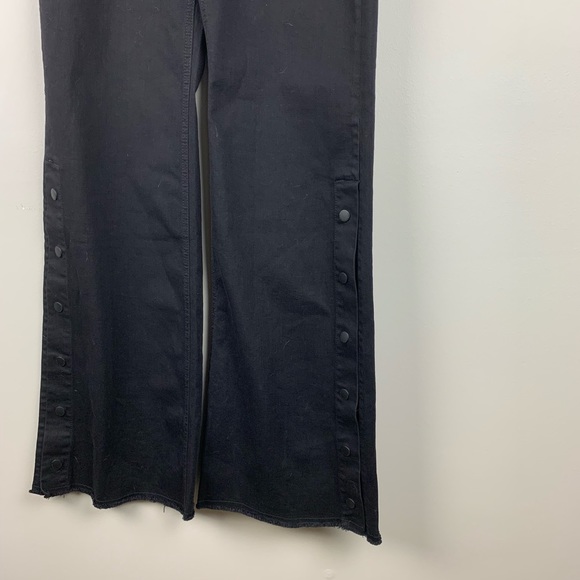 🔥RACHEL RACHEL ROY🔥Black Embellished Wide-Leg Jeans Size 30 NWT - Picture 6 of 7